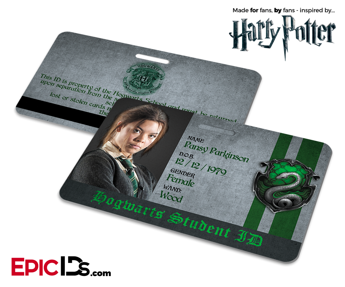 Harry Potter Inspired Hogwarts Student ID (Slytherin) - Pansy Parkinson - Epic IDs