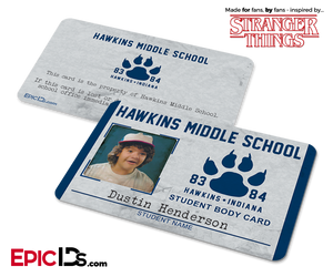 Hawkins Middle School 'Stranger Things' Student ID Card — Dustin Henderson