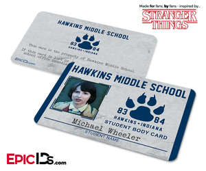 Hawkins Middle School 'Stranger Things' Student ID Card — Michael Wheeler