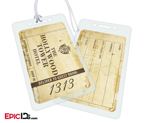 Hollywood Tower Hotel Classic Style Aged Luggage Bag Tag