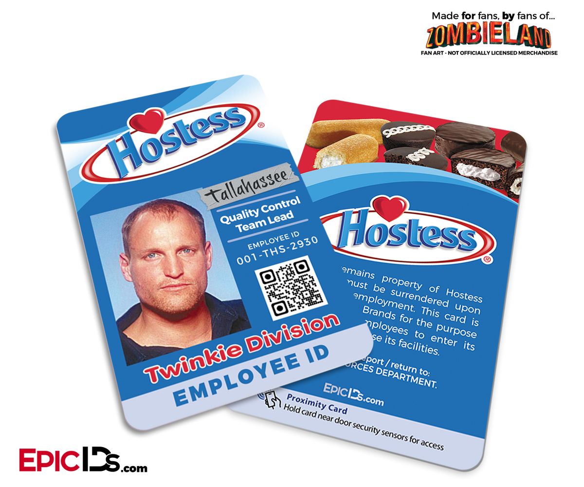Hostess &#39;Tallahassee&#39; Zombieland Cosplay Employee ID - Epic IDs