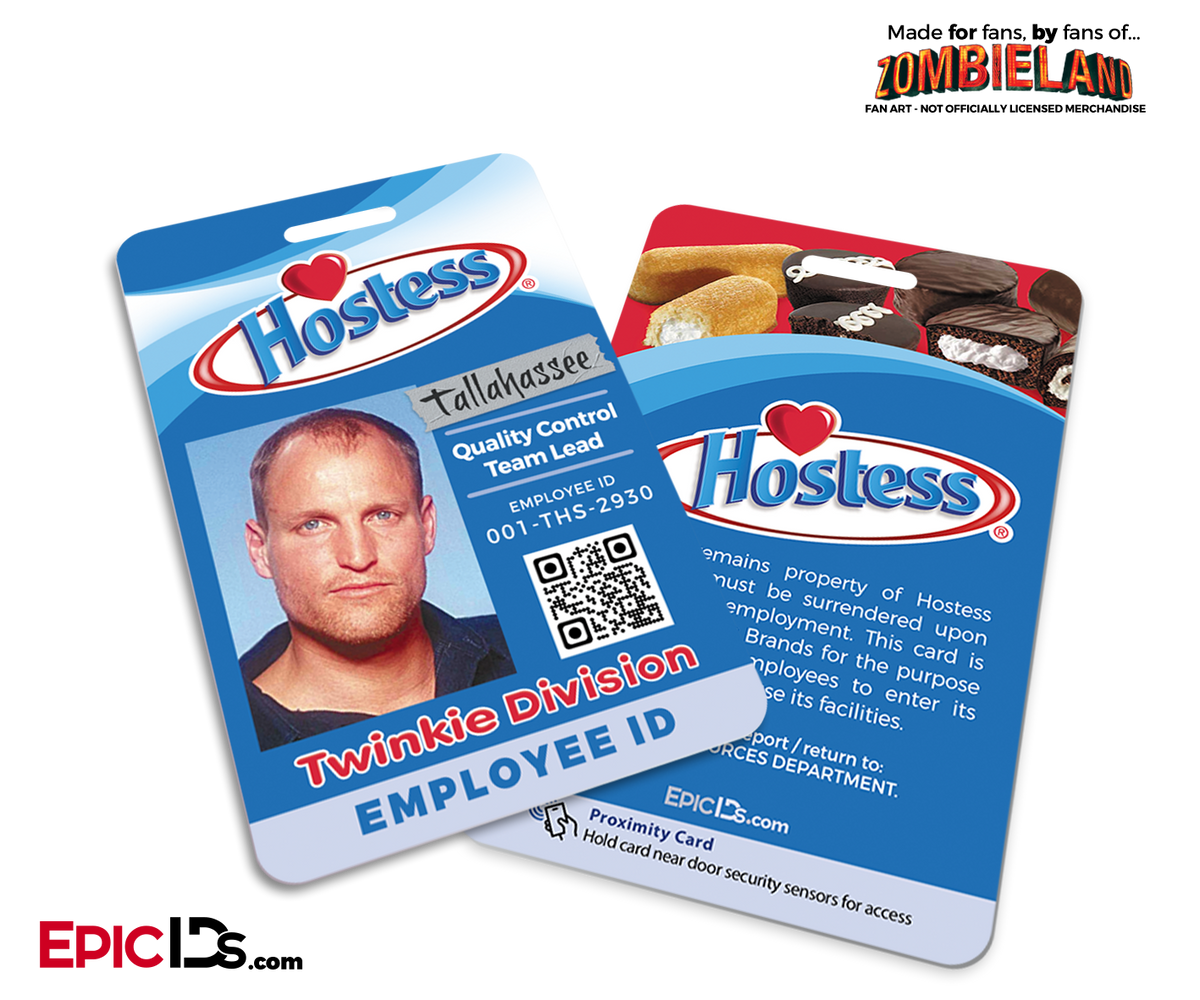 Hostess &#39;Tallahassee&#39; Zombieland Cosplay Employee ID - Epic IDs