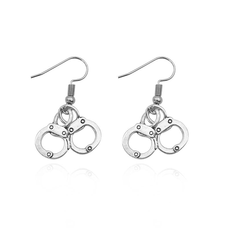 Inmate/Guard/Police Handcuff Earrings (Includes One Set Of Two Earrings) - Epic IDs