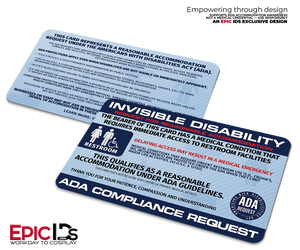 Invisible Disability ADA Awareness Card — Restroom Accommodation — ADA Compliance