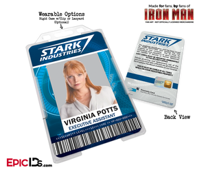 Iron Man / Avengers Inspired Stark Industries Cosplay Name Badge Employee ID [Movie Characters] - Epic IDs