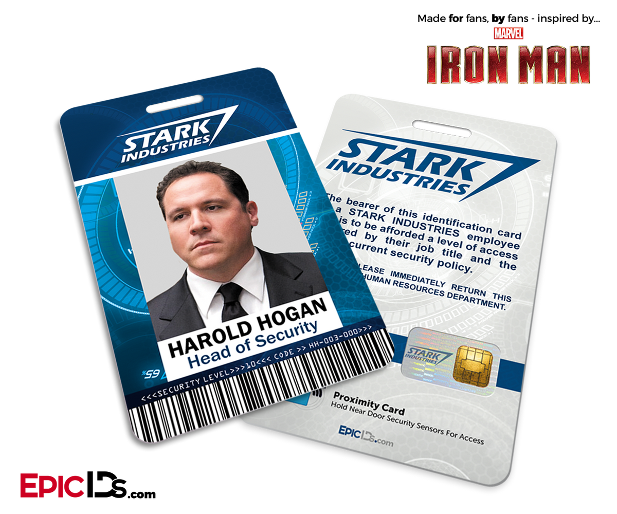 Iron Man / Avengers Inspired Stark Industries Employee ID - Harold Hogan - Epic IDs