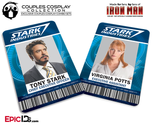 Iron Man / Avengers Inspired Stark Industries Name Badge Employee ID [Couples Cosplay] - Epic IDs
