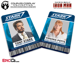 Iron Man / Avengers Inspired Stark Industries Name Badge Employee ID [Couples Cosplay] - Epic IDs