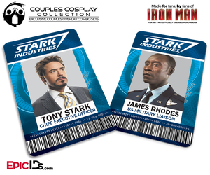 Iron Man / Avengers Inspired Stark Industries Name Badge Employee ID [Couples Cosplay] - Epic IDs