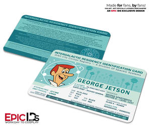 George Jetson Intergalactic Residency ID Card – The Jetsons – Retro Sci-Fi Collectible