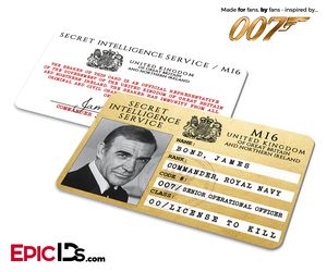 James Bond 007  Inspired (Sean Connery) Secret Intelligence Service ID