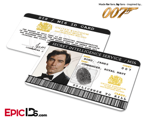 James Bond 007  Inspired (Timothy Dalton) Secret Intelligence Service ID