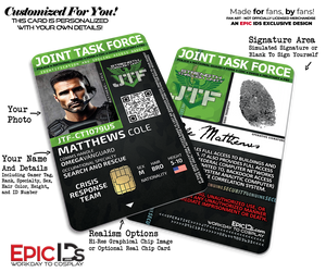 Joint Task Force (JTF) 'The Division' Agent ID Badge [Photo Personalized] - Epic IDs