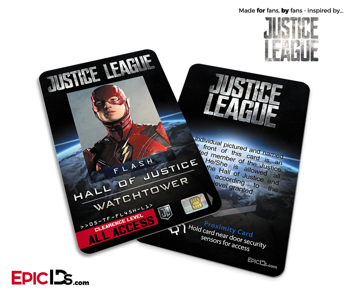 Justice League Watchtower: Hall of Justice Access Badge ID - Flash - Epic IDs