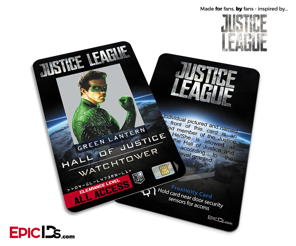 Justice League Watchtower: Hall of Justice Access Badge ID - Green