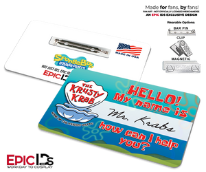 Mr. Krabs Krusty Krab Manager ID Badge – SpongeBob SquarePants