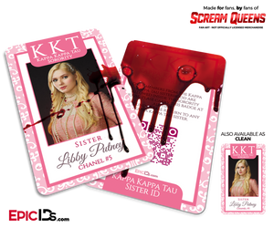 Kappa Kappa Tau 'Scream Queens' Sorority Cosplay ID - Chanel #5 (Libby Putney) - Epic IDs