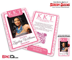 Kappa Kappa Tau 'Scream Queens' Sorority Cosplay ID — Zayday Williams
