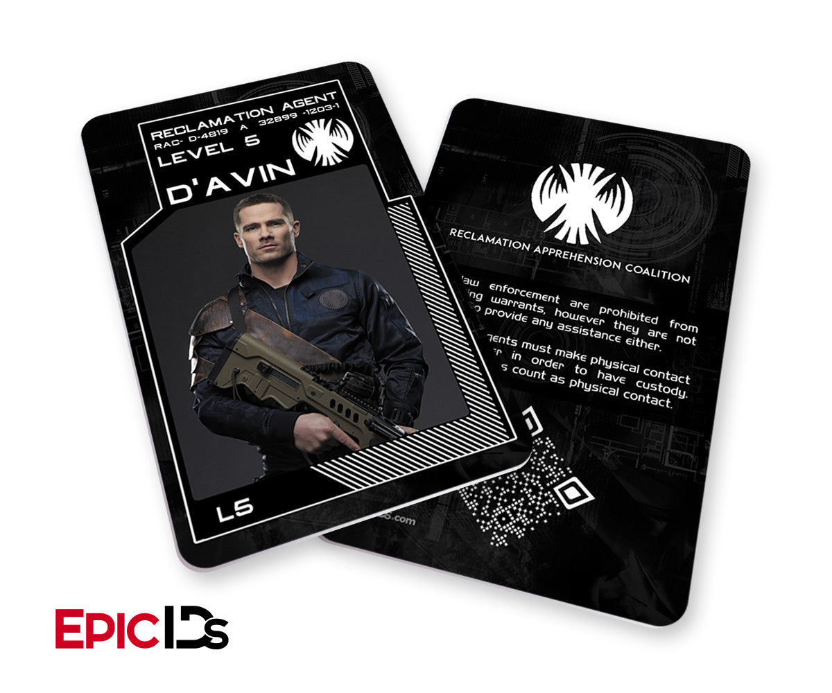 KillJoys Inspired &quot;D&#39;Avin&quot; Reclaimation Agent Identification Card - Epic IDs