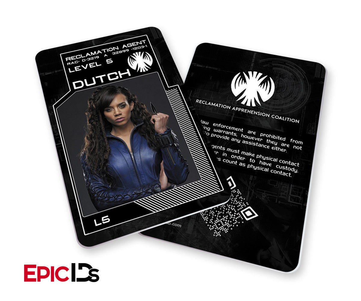 KillJoys Inspired &quot;Dutch&quot; Reclaimation Agent Identification Card - Epic IDs