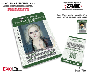King County Medical Examiners Office 'iZombie' Cosplay Employee IDs [TV Characters]