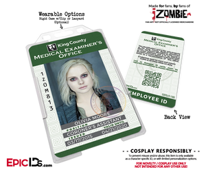 King County Medical Examiners Office 'iZombie' Cosplay Employee IDs [TV Characters] - Epic IDs