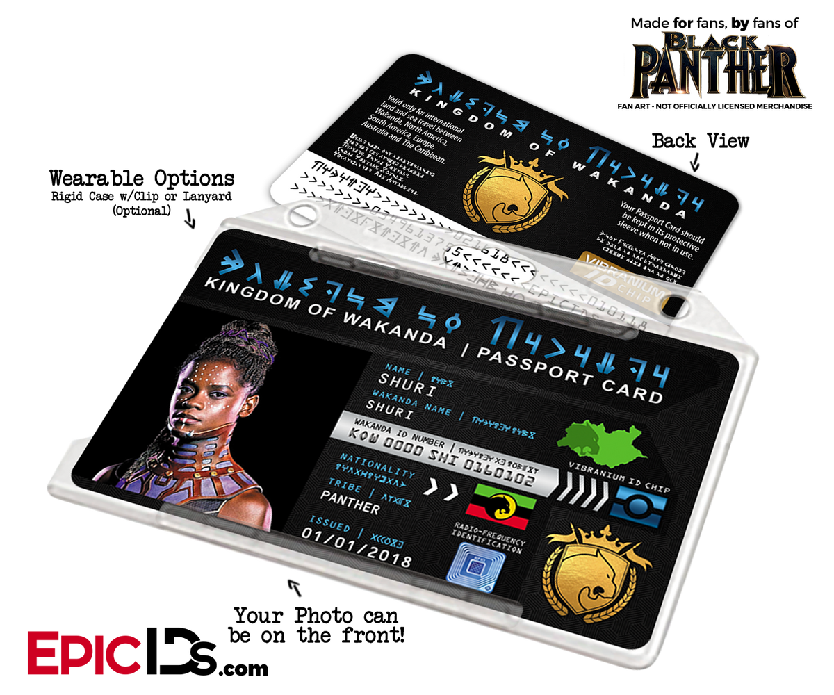 Kingdom of Wakanda Passport Card (Inspired by Black Panther) - Shuri - Epic IDs