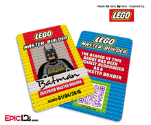 LEGO Master Builder ID Card, inspired by 'The LEGO Movie' — Batman