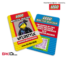 LEGO Master Builder ID Card, inspired by 'The LEGO Movie' —  Lucy (Wyldstyle)