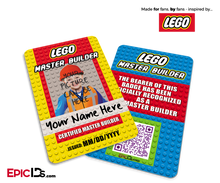 LEGO Master Builder ID Card, inspired by 'The LEGO Movie' — Photo Personalized