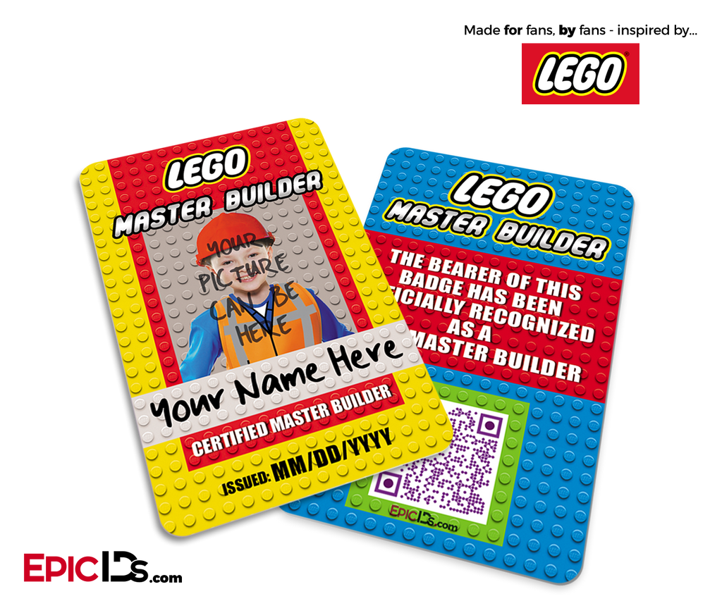 LEGO Master Builder ID Card inspired by The LEGO Movie Photo Per Epic IDs