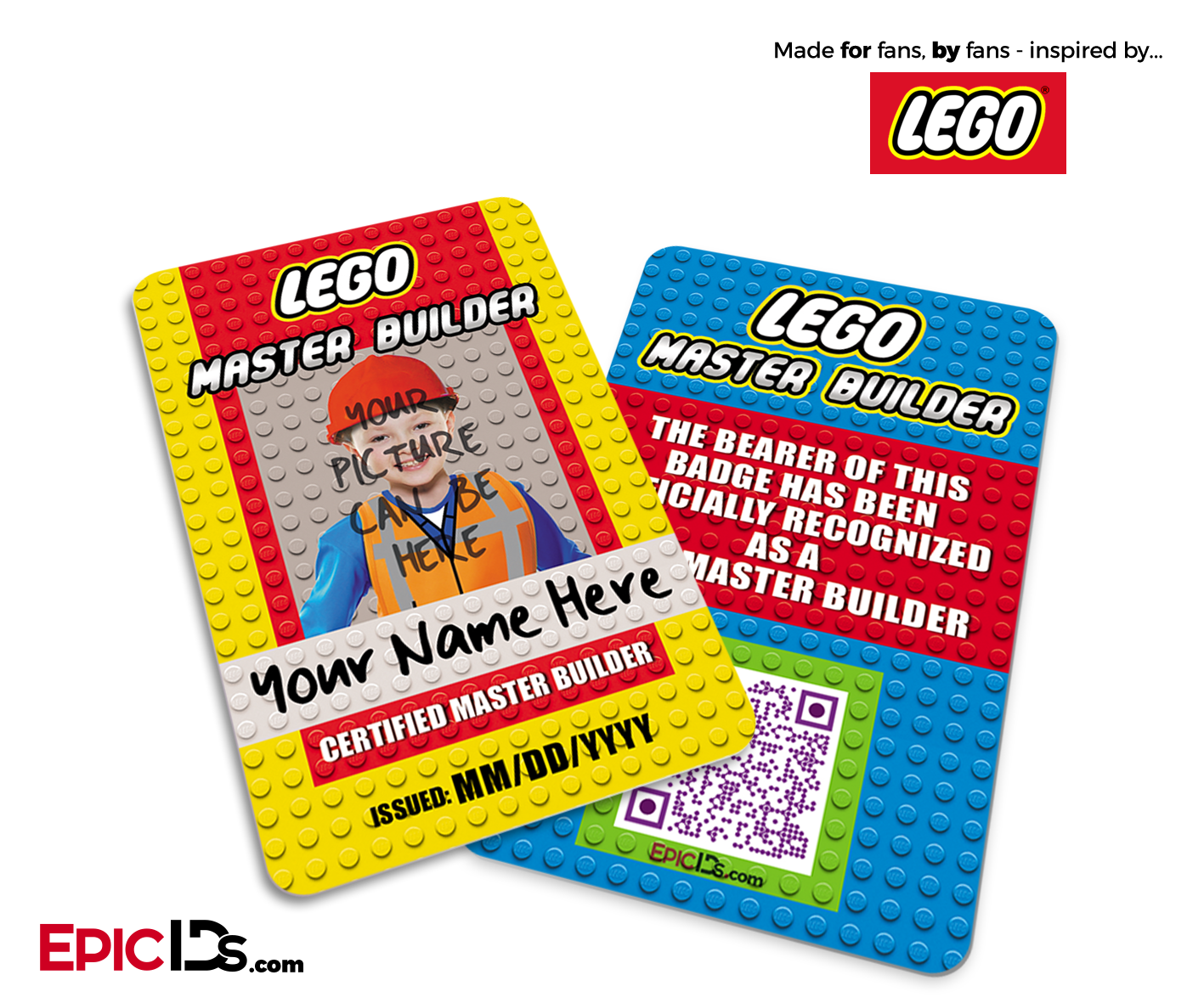 LEGO Master Builder ID Card, inspired by "The LEGO Movie" - [Photo Personalized] - Epic IDs
