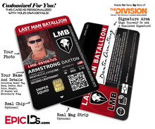 Last Man Battalion — LMB — 'The Division' Rogue Operative ID Badge — Photo Personalized