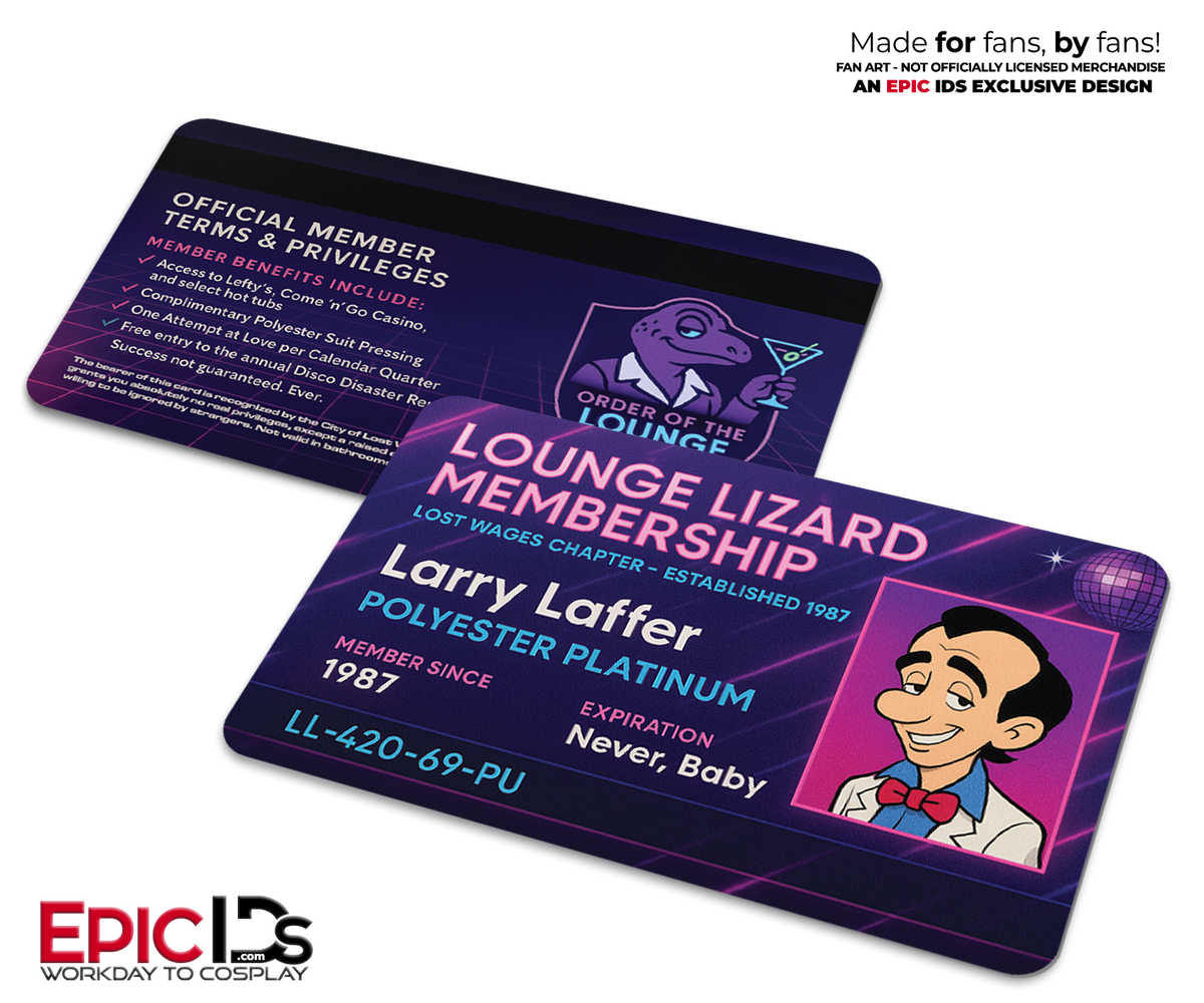 Leisure Suit Larry Lounge Lizard Membership Card – 80s Comedy Game Collectible