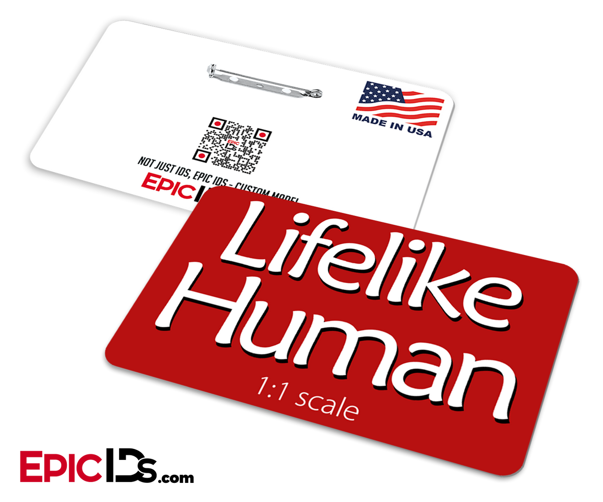 &#39;Lifelike Human 1:1 scale&#39; Wearable Name Badge - Epic IDs