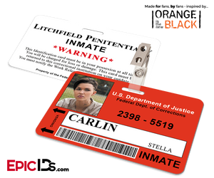Litchfield Penitentiary 'OITNB' Inmate Wearable ID Badge - Carlin, Stella