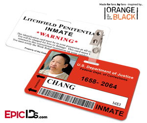 Litchfield Penitentiary 'OITNB' Inmate Wearable ID Badge - Chang, Mei