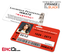 Litchfield Penitentiary 'OITNB' Inmate Wearable ID Badge - Diaz, Aleida