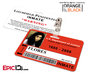 Litchfield Penitentiary 'OITNB' Inmate Wearable ID Badge - Flores, Blanca