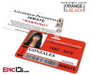 Litchfield Penitentiary 'OITNB' Inmate Wearable ID Badge - Gonzales, Marisol (Flaca)