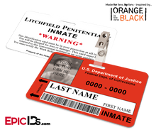 Litchfield Penitentiary 'OITNB' Inmate Wearable ID Badge — Photo Personalized