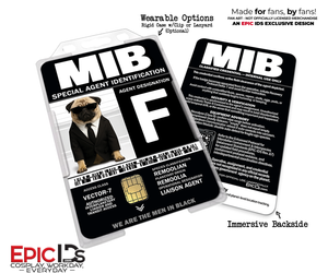 Agent F (Frank The Pug) Special Agent ID Badge (Full-Body) — Men in Black — Cosplay Prop