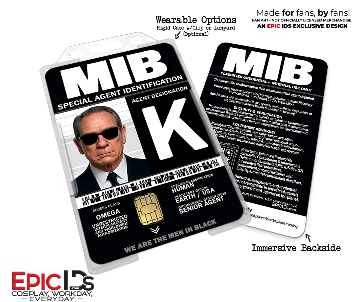 Agent K Special Agent ID Badge – Men in Black — Cosplay Prop