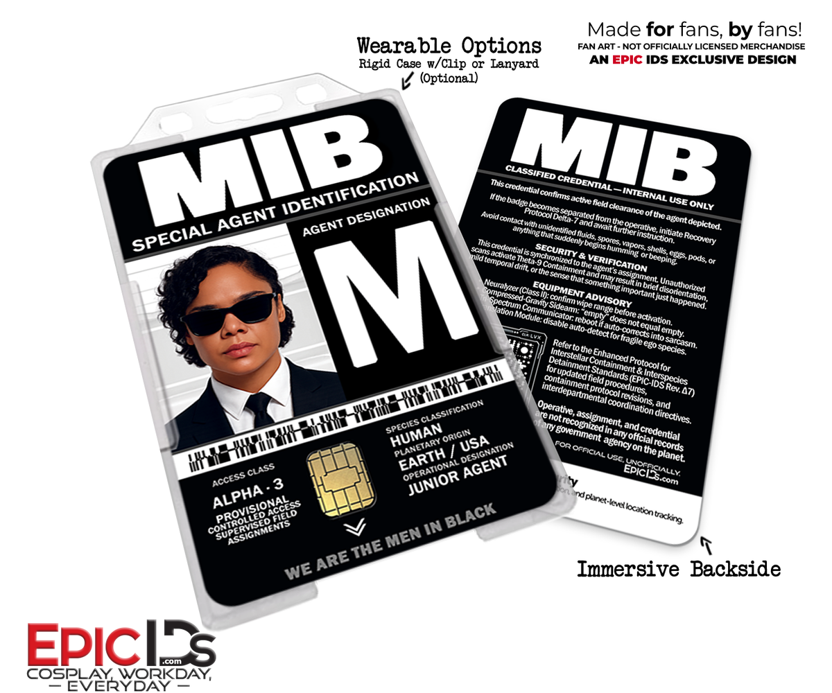 Agent M Special Agent ID Badge – Men in Black International — Cosplay Prop