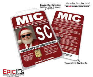 Santa Claus — Agent SC Legendary ID Badge – Man in Crimson — Crossover Cosplay