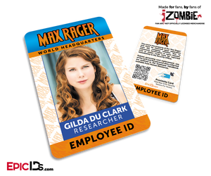 Max Rager 'iZombie' Cosplay Employee ID — Gilda Du Clark