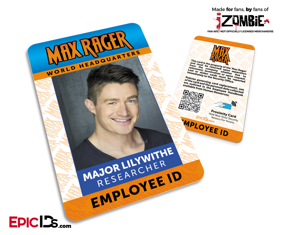 Max Rager &#39;iZombie&#39; Cosplay Employee ID - Major Lilywithe - Epic IDs