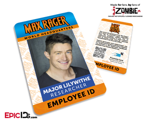 Max Rager 'iZombie' Cosplay Employee ID - Major Lilywithe - Epic IDs