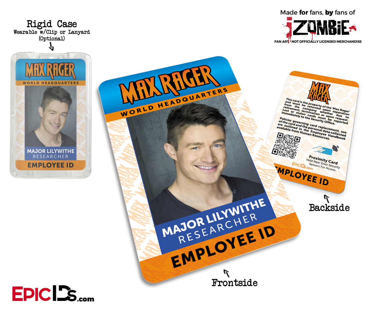 Max Rager &#39;iZombie&#39; Cosplay Employee ID - Major Lilywithe - Epic IDs