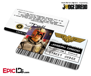 Judge Dredd (2012) Mega-City One ID Badge – Joseph Dredd Cosplay Prop